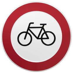 Verbodsbord - Verboden voor fietsen